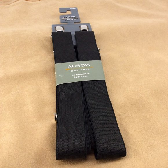 Arrow - Black and Stainless Steel Suspenders with Tags - Picture 6 of 6